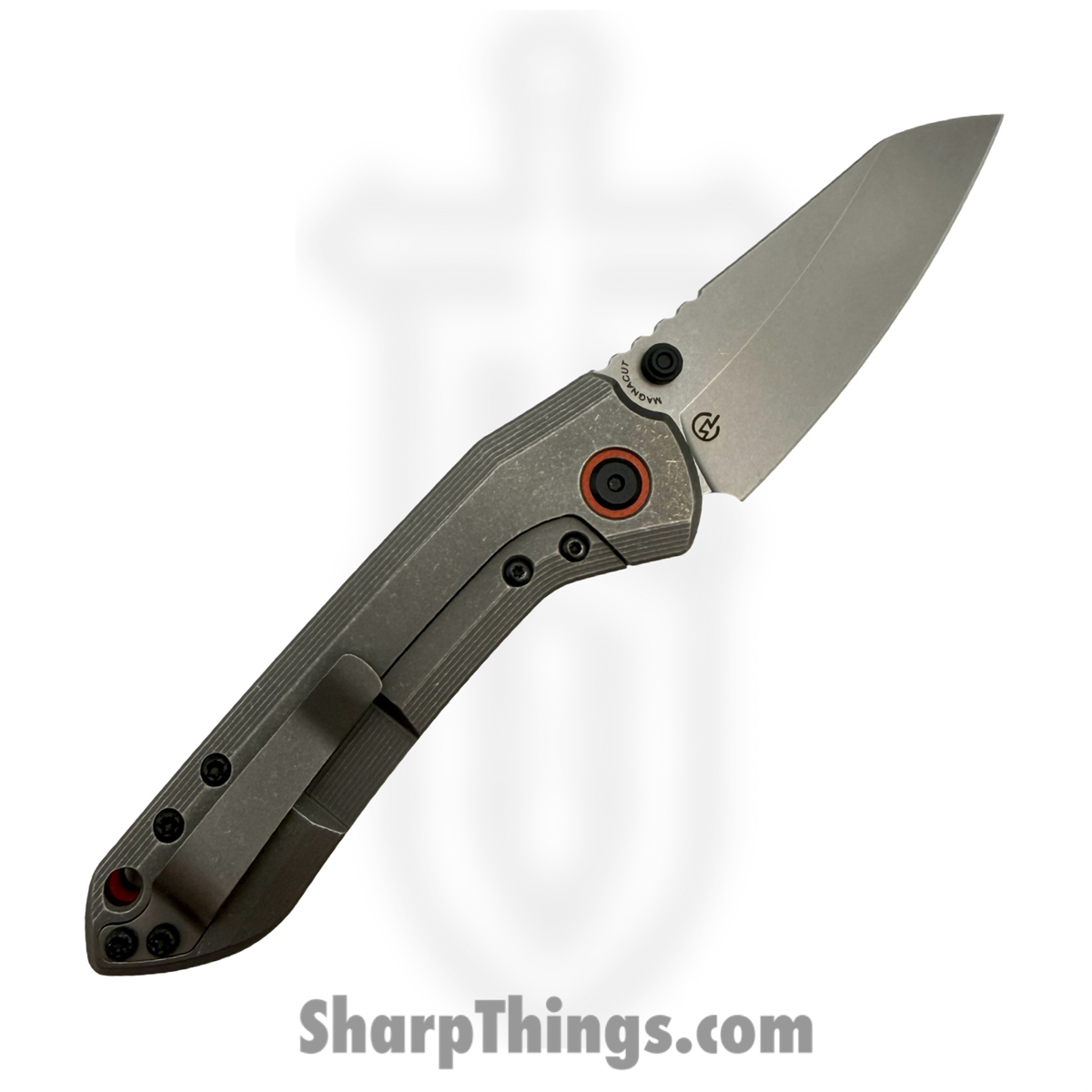 Millit Knives - OVOdCMOrgSW - Overland - Folding Knife - CPM MagnaCut Stonewash Sheepsfoot - Canvas Micarta - OD Green - Image 2