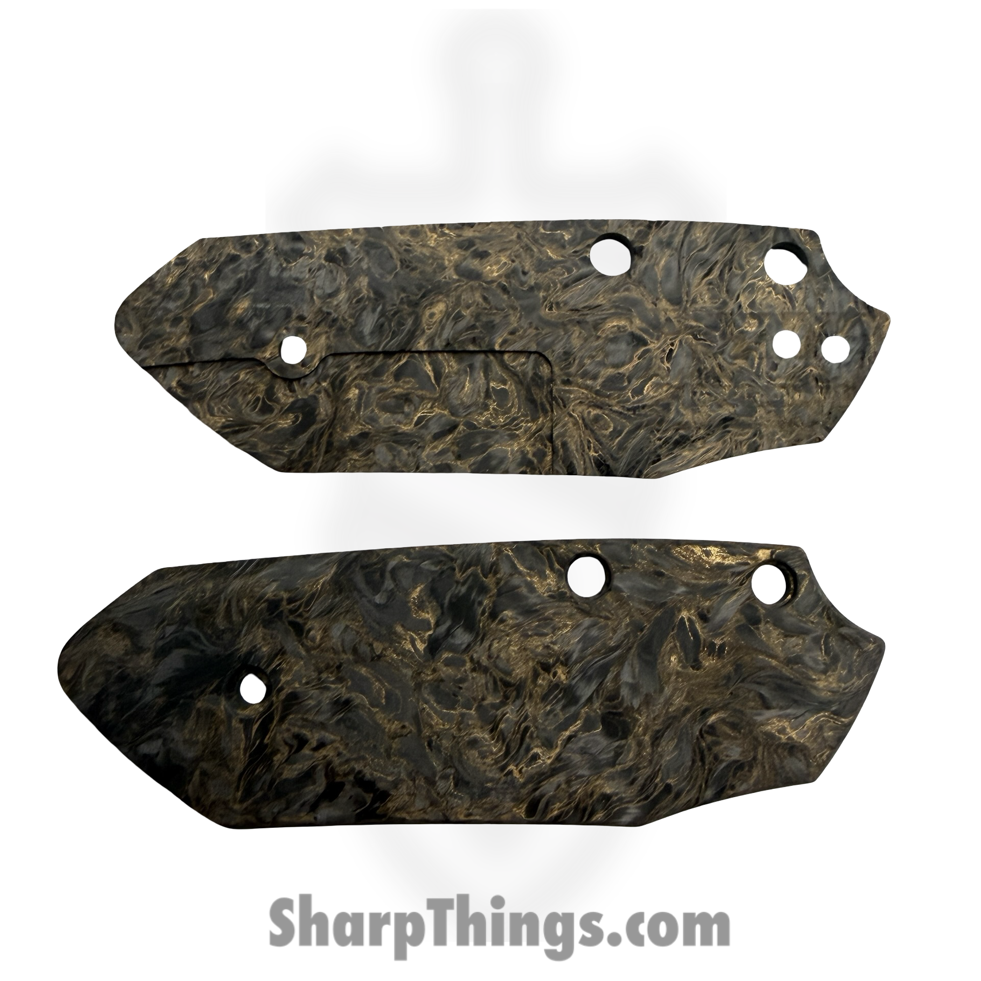Sparrow Knife Co. - SKCSTRXSCDMG - Strix Scales - Carbon Fiber - Dark Matter Gold - Image 3