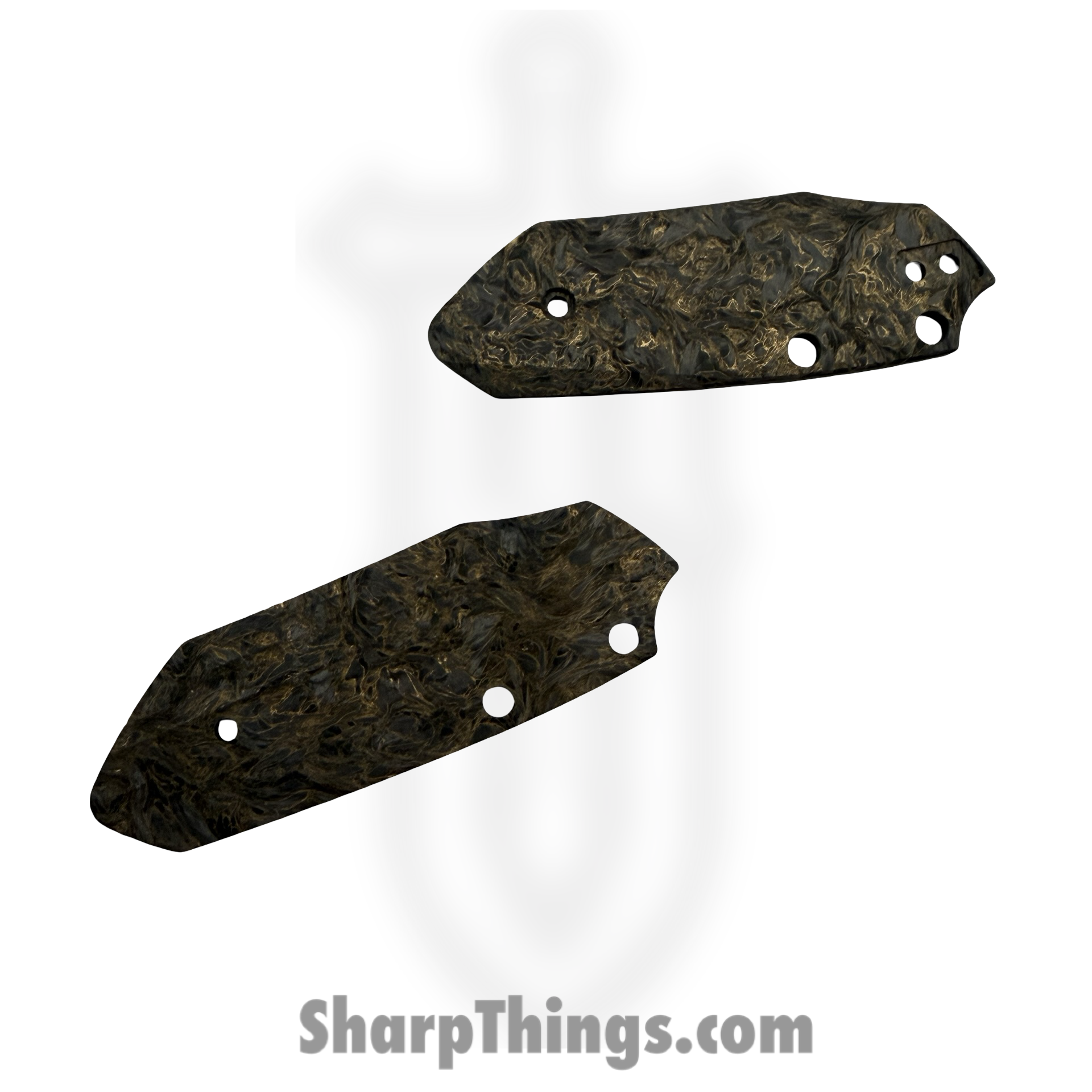Sparrow Knife Co. - SKCSTRXSCDMG - Strix Scales - Carbon Fiber - Dark Matter Gold - Image 4