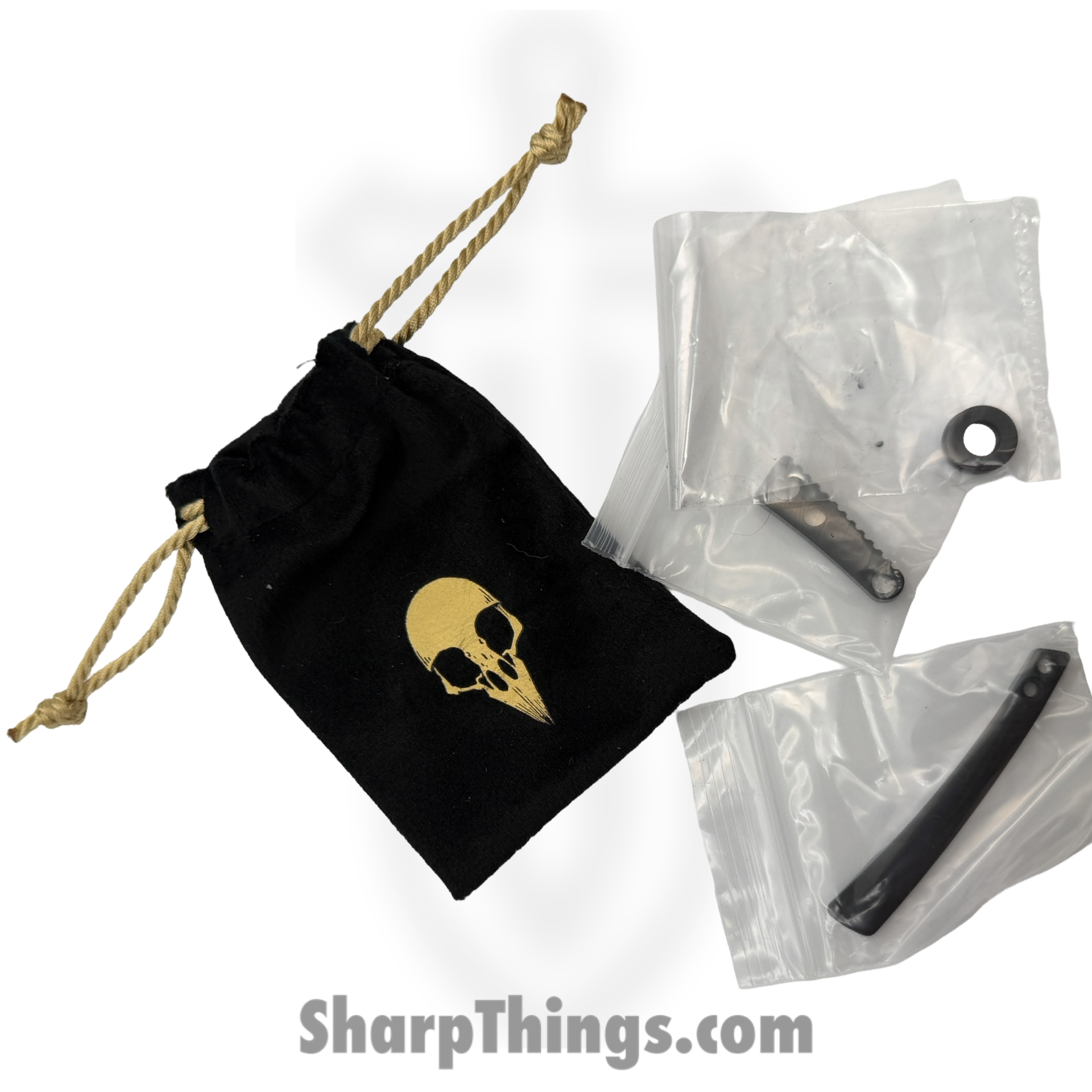 Sparrow Knife Co. - SKCSTRXHKDLC - Strix Hardware Set -DLC Titanium - Black