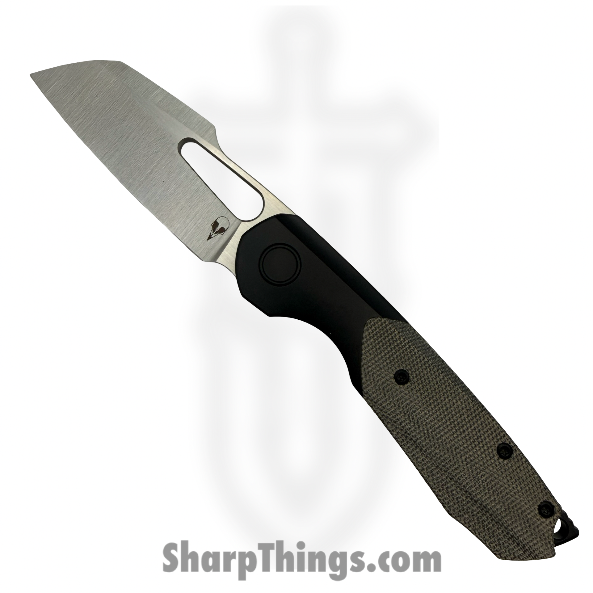 Sparrow Knife Co. - SKCSTRXMIBK - Strix - CPM S90V Satin Sheepsfoot - Titanium|Micarta - Black
