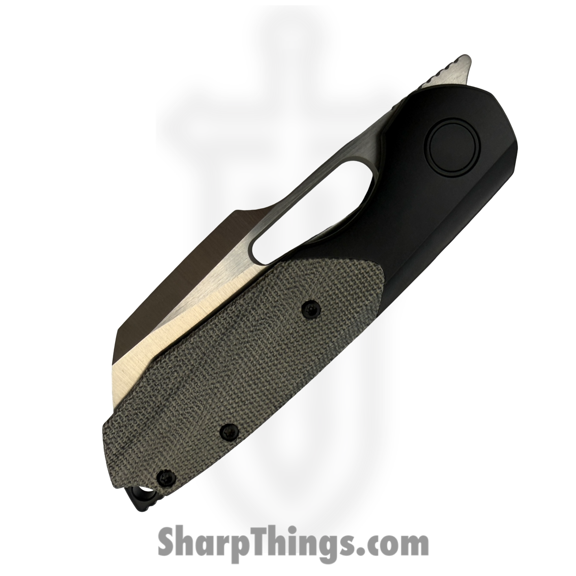 Sparrow Knife Co. - SKCSTRXMIBK - Strix - CPM S90V Satin Sheepsfoot - Titanium|Micarta - Black - Image 3