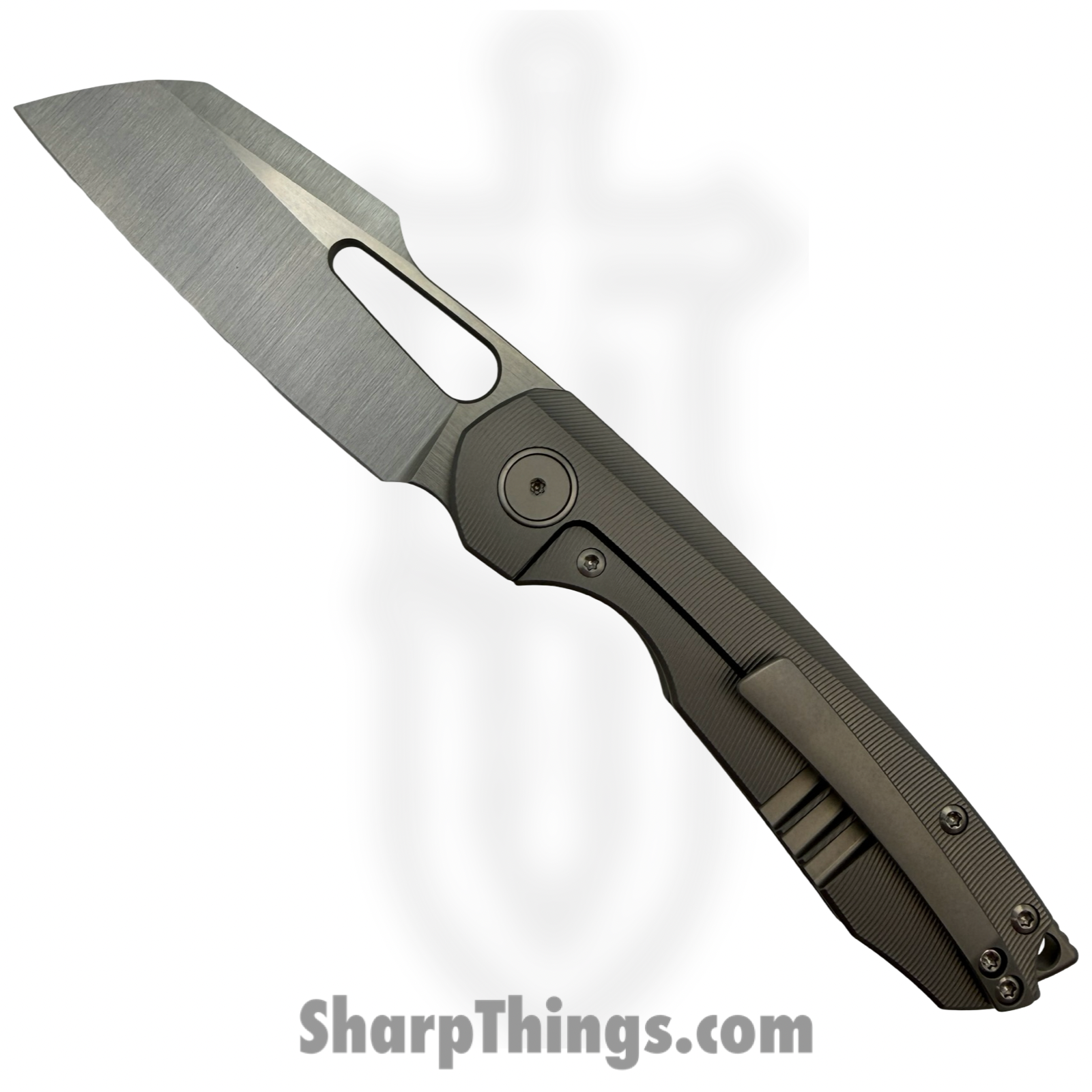 Sparrow Knife Co. - SKCSTRXTILH - Strix Lefty - CPM S90V Satin Sheepsfoot - Titanium - Gray
