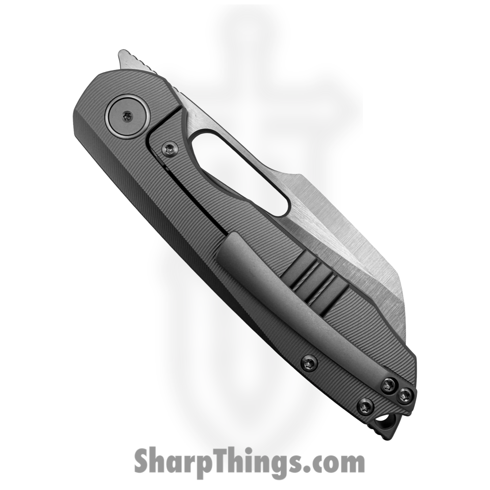 Sparrow Knife Co. - SKCSTRXTIXTIMIC - Strix - CPM S90V Satin Sheepsfoot - Titanium - Gray - Image 3