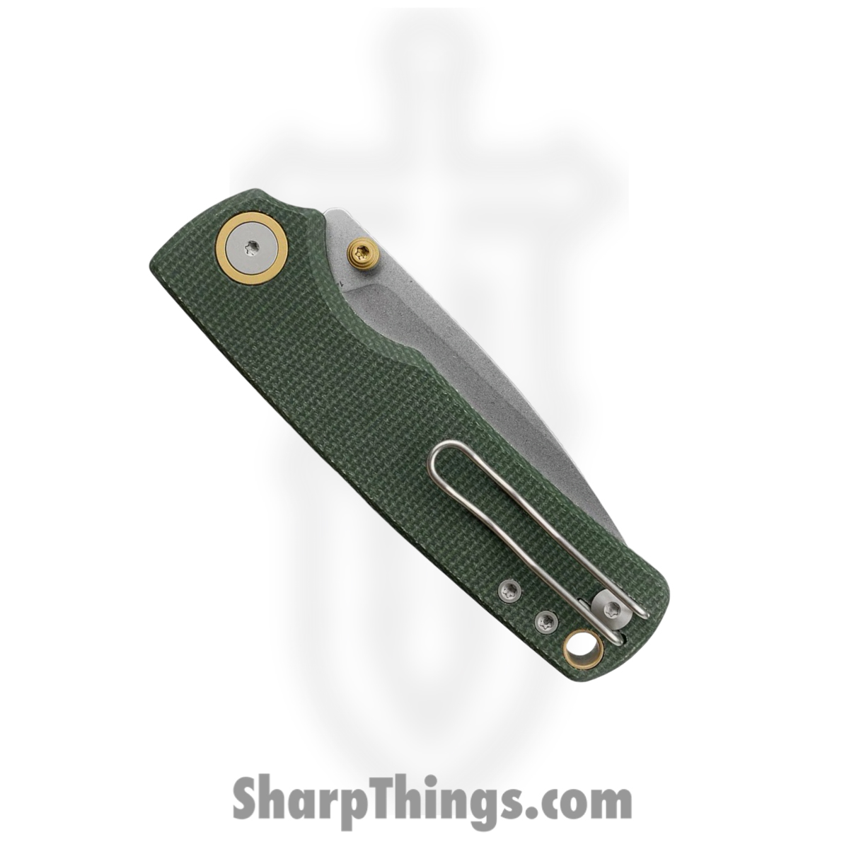 Vosteed - VOSA2611 - Porcupine - Folding Knife - 14C28N Stonewash Drop Point - Micarta - Green - Image 7