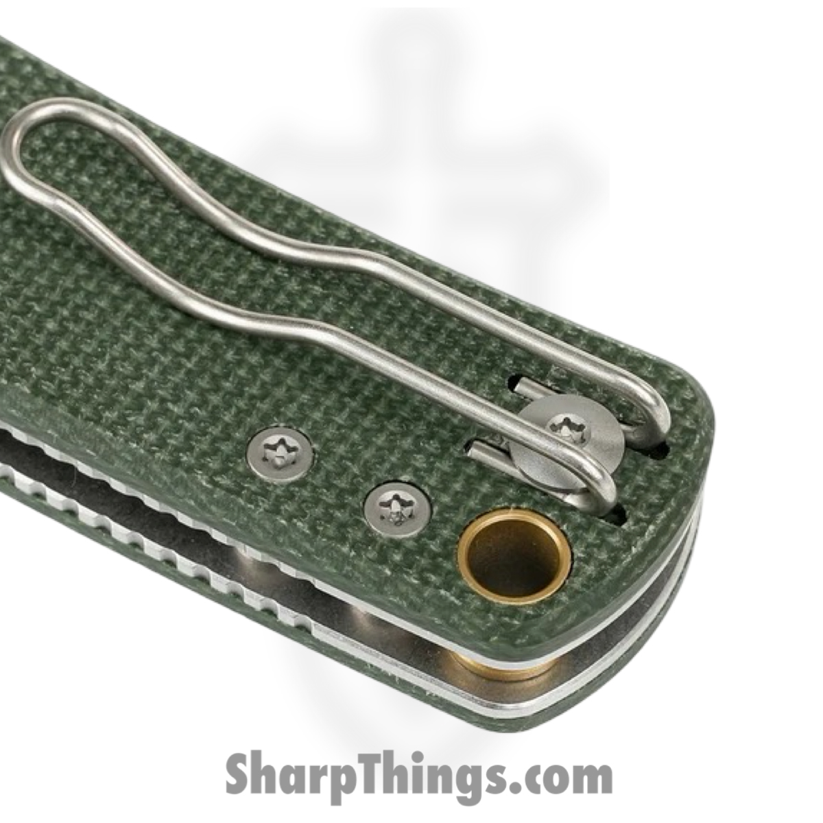 Vosteed - VOSA2611 - Porcupine - Folding Knife - 14C28N Stonewash Drop Point - Micarta - Green - Image 6