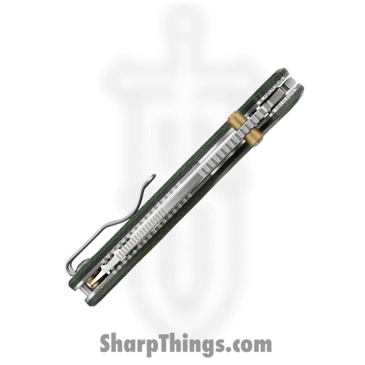 Vosteed - VOSA2611 - Porcupine - Folding Knife - 14C28N Stonewash Drop Point - Micarta - Green - Image 5
