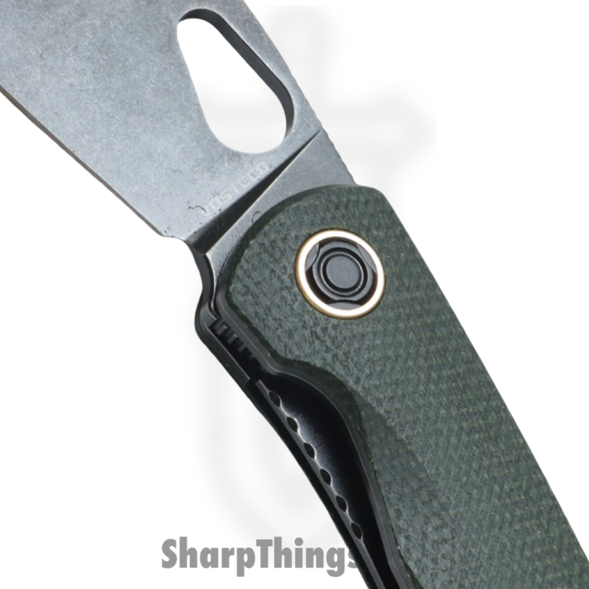 Vosteed - VOSTHNPMN - Nightshade TH - Folding Knife - Nitro-V Stonewash Shilin - Canvas Micarta - Green - Image 3