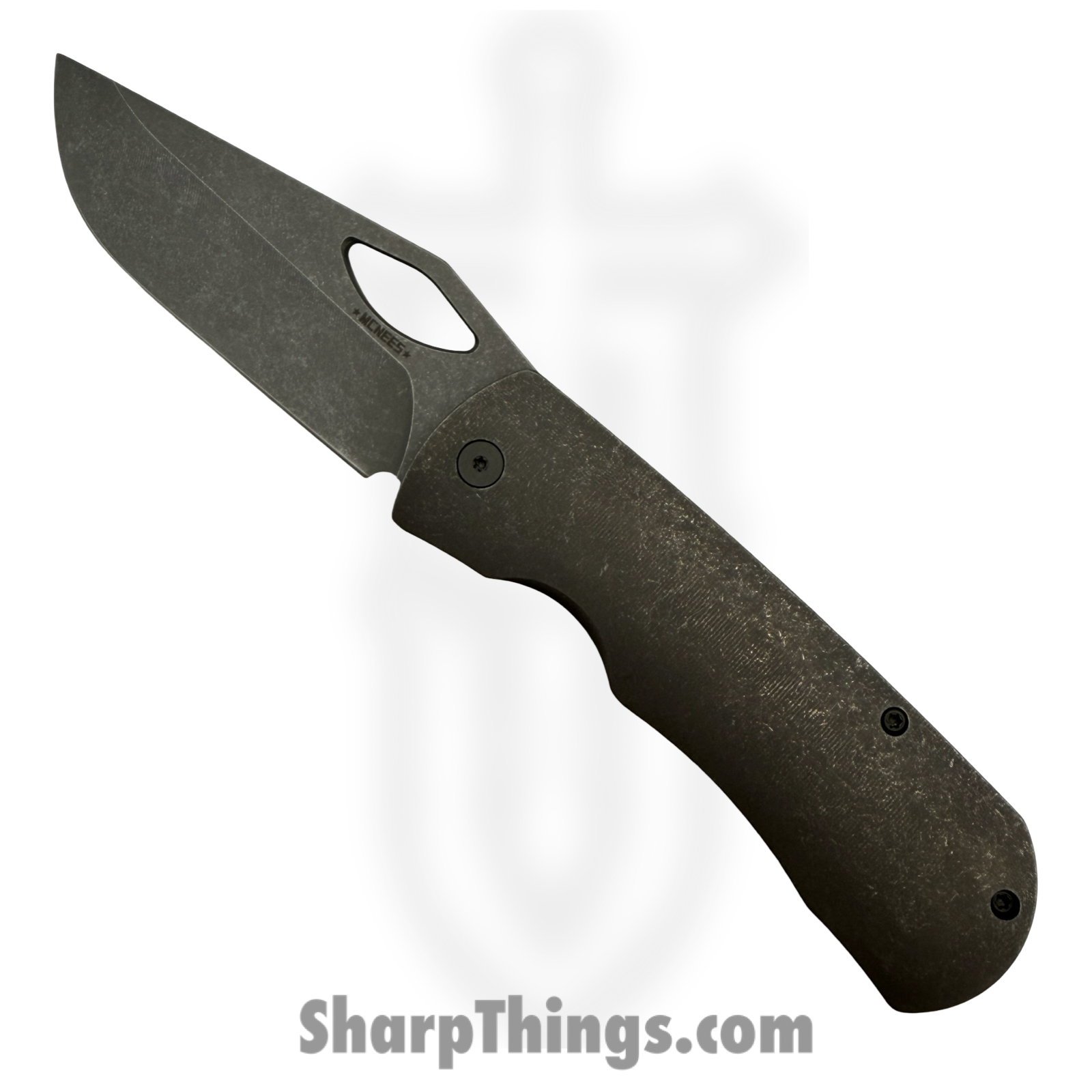 McNees - McDixPJSTONE - Dixon Base - Folding Knife - CPM MagnaCut Atomic Drop Point - Titanium - Natural