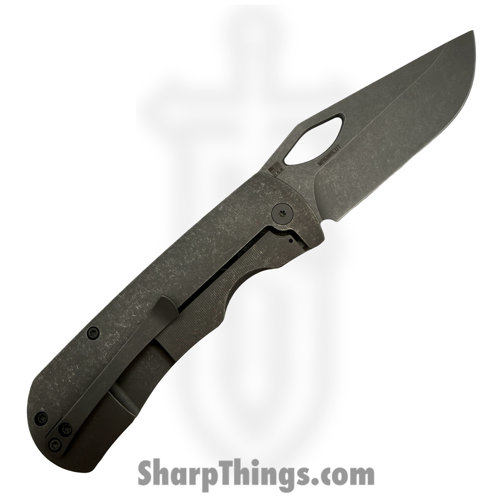 McNees - McDixPJSTONE - Dixon Base - Folding Knife - CPM MagnaCut Atomic Drop Point - Titanium - Natural - Image 2