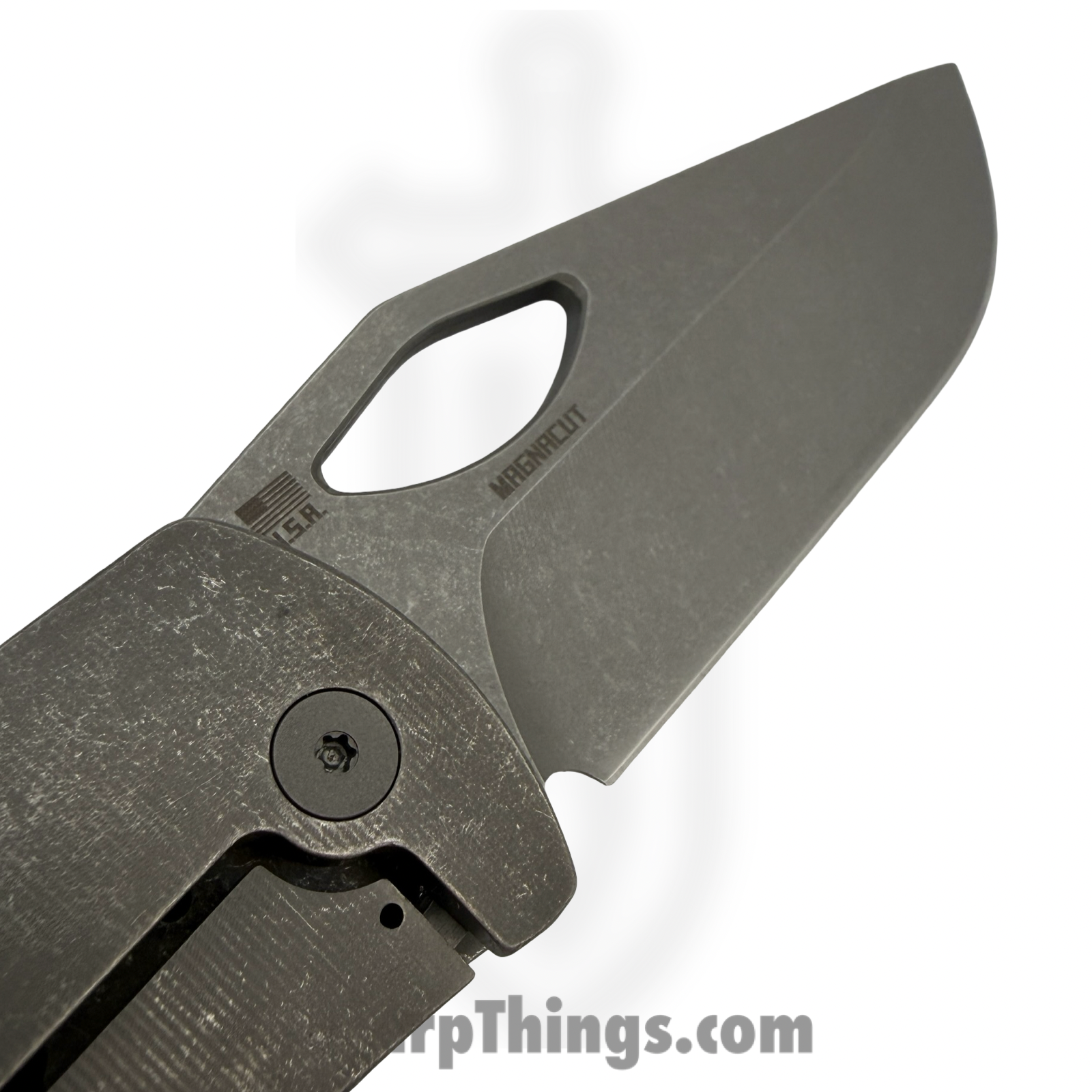 McNees - McDixPJSTONE - Dixon Base - Folding Knife - CPM MagnaCut Atomic Drop Point - Titanium - Natural - Image 3