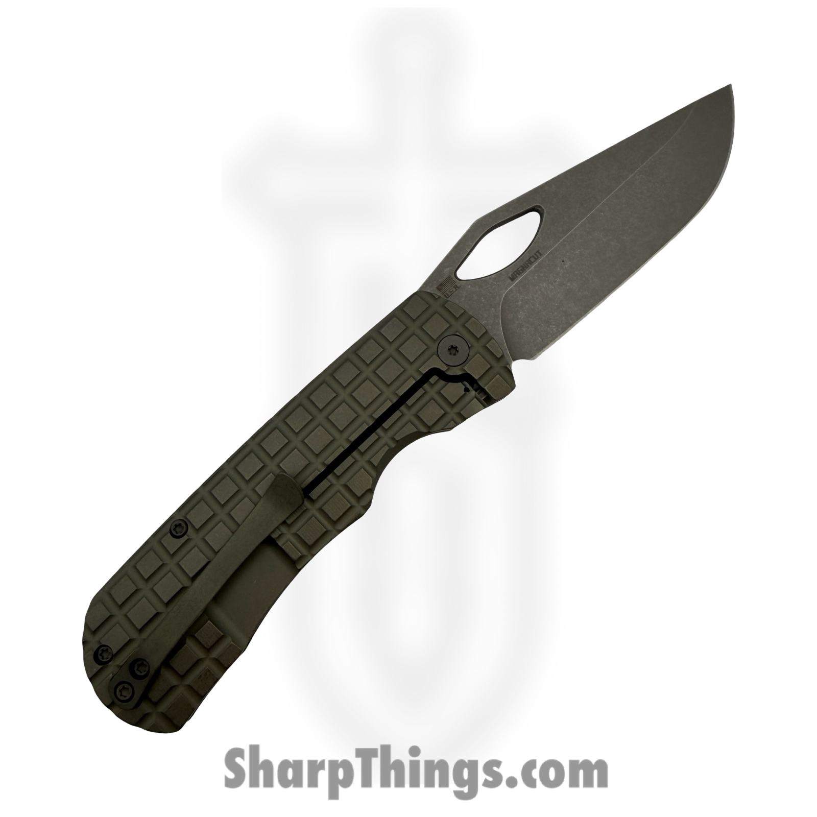 McNees - McDixFragGrn - Dixon Frag - Folding Knife - CPM MagnaCut Two Tone Drop Point - Titanium - Green - Image 2