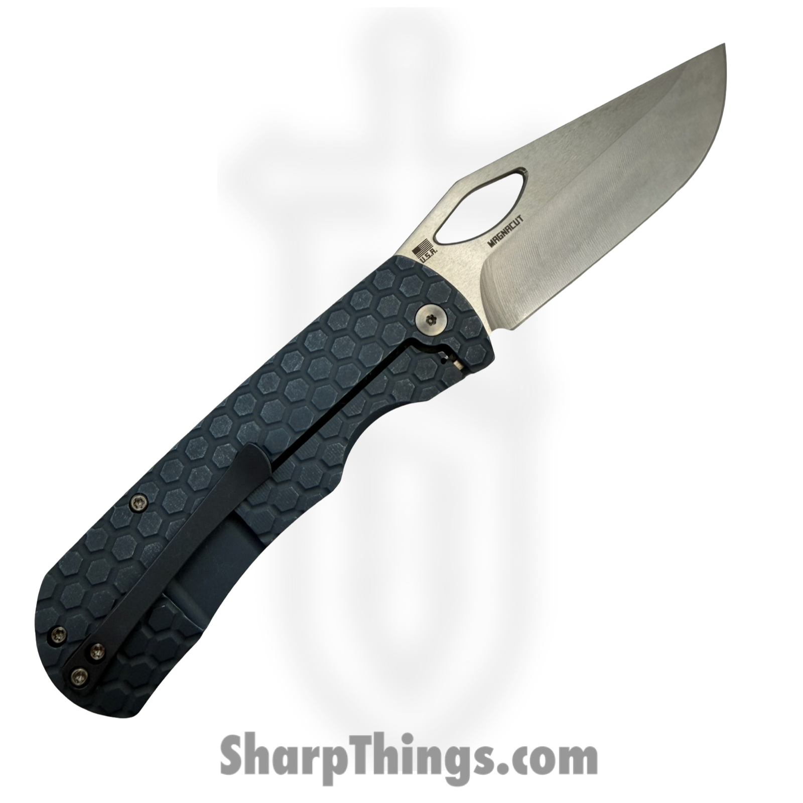 McNees - McDixHcBlu - Dixon Honeycomb - Folding Knife - CPM MagnaCut Two Tone Drop Point - Titanium - Blue - Image 2