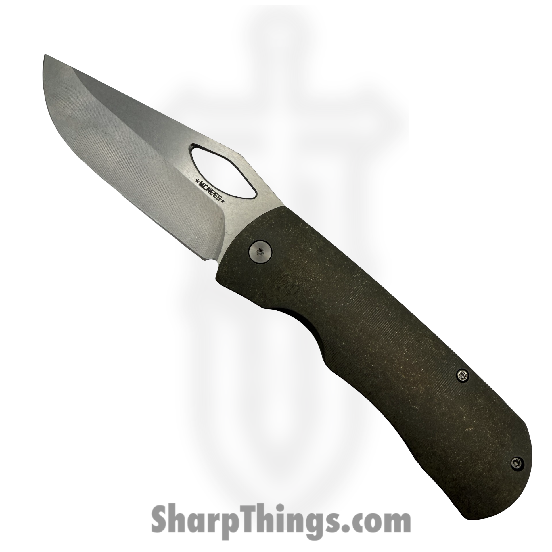 McNees - McDixPJGRN - Dixon Base - Folding Knife - CPM MagnaCut Two Tone Drop Point - Titanium - Green