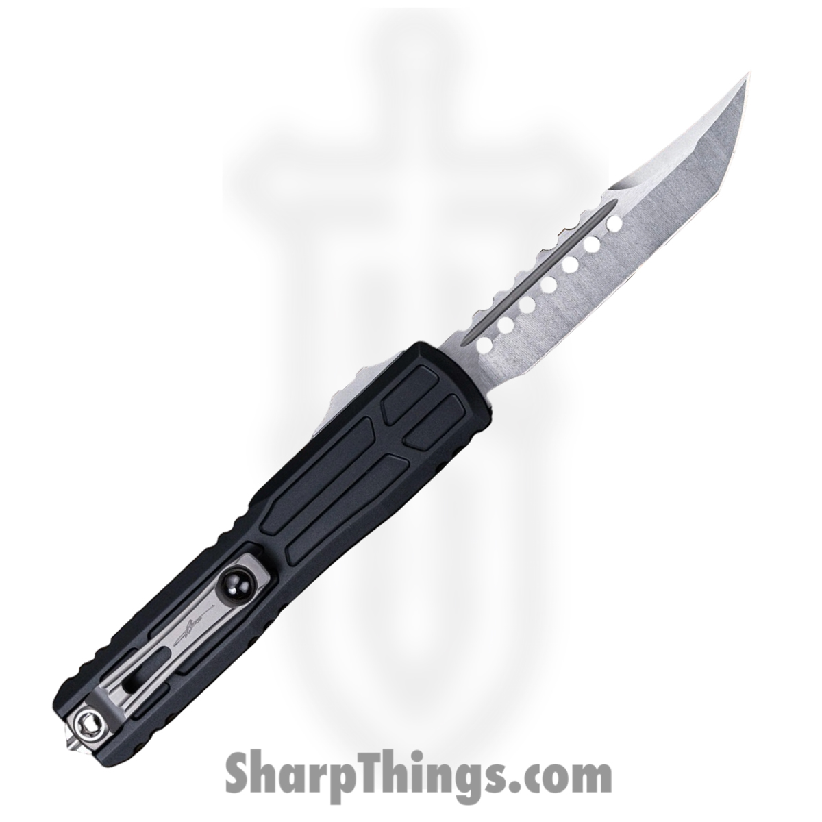Microtech - 1119EX-10S - Ultratech EX Gen III ZBP - OTF Auto - M390MK Stonewash Hellhound - Aluminum - Black - Image 2
