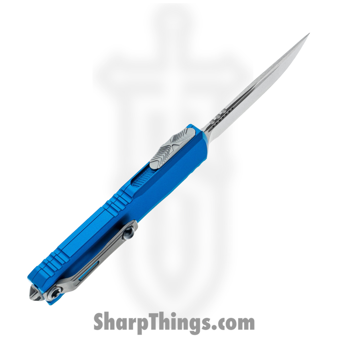 Microtech - 11214-10BL - Ultratech Gen IV - OTF Auto - M390MK Stonewash Drop Point - Aluminum - Blue - Image 5