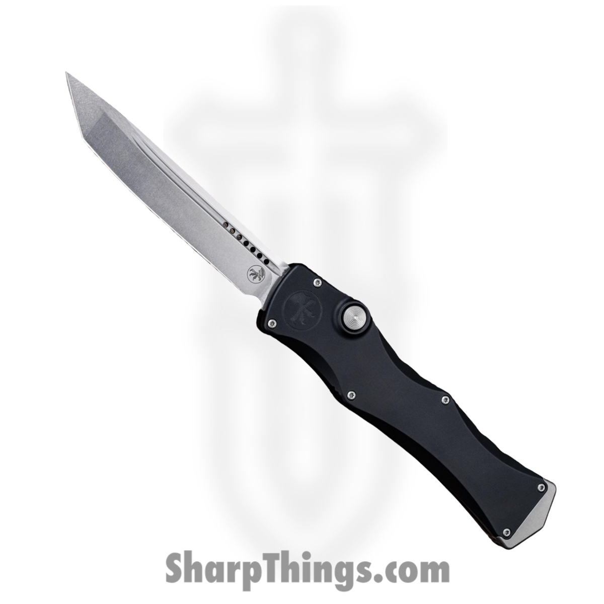 Microtech - 1151-10MS1 - Halo IV - OTF Auto - M390 Stonewash Tanto - Hardcoat Aluminum - Black