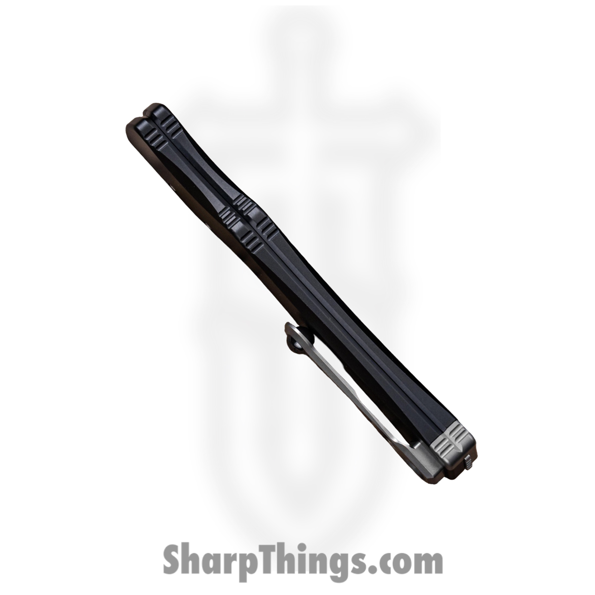 Microtech - 1151-10MS1 - Halo IV - OTF Auto - M390 Stonewash Tanto - Hardcoat Aluminum - Black - Image 8