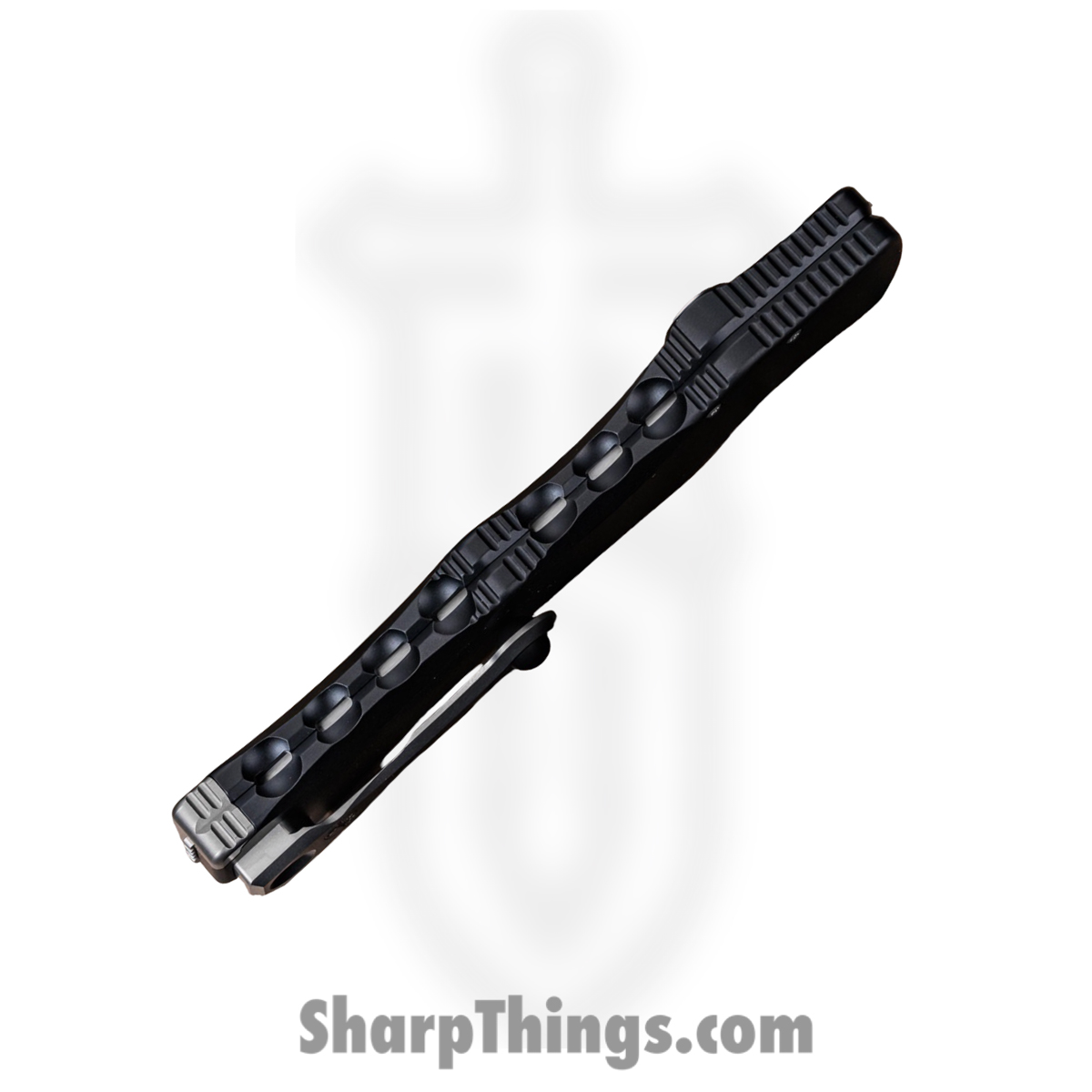 Microtech - 1151-10MS1 - Halo IV - OTF Auto - M390 Stonewash Tanto - Hardcoat Aluminum - Black - Image 4