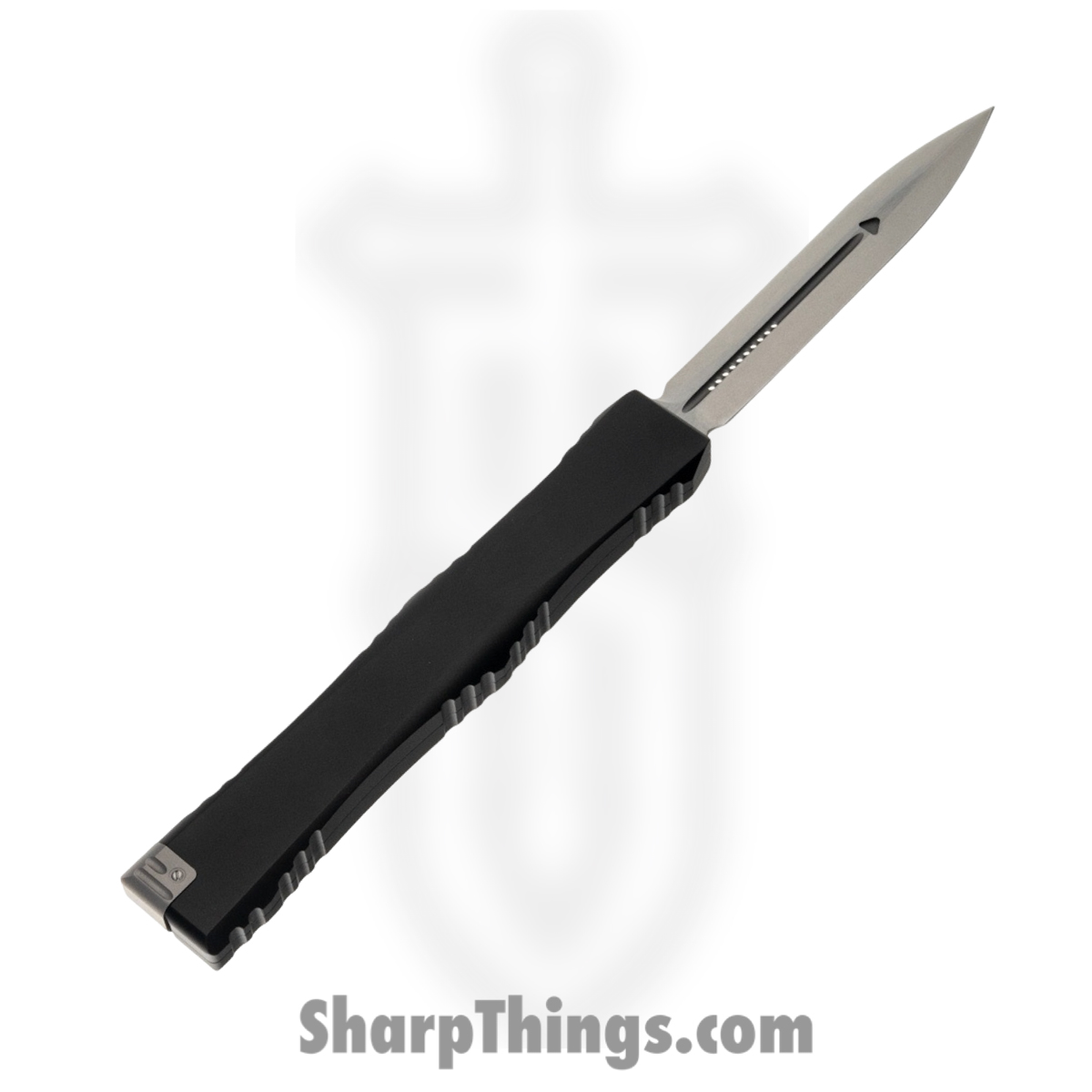 Microtech - 1152-10MS1 - Nemesis IV - OTF Auto - M390MK Stonewash Dagger - Hardcoat Aluminum - Black - Image 2