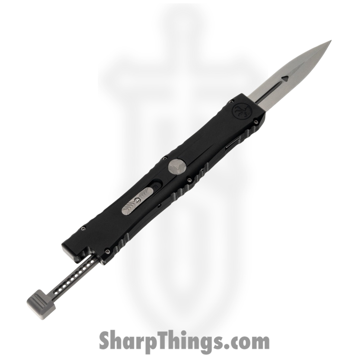 Microtech - 1152-10MS1 - Nemesis IV - OTF Auto - M390MK Stonewash Dagger - Hardcoat Aluminum - Black - Image 5