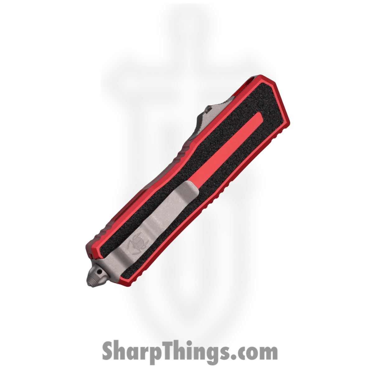 Microtech - 1180-10APRD - Scarab II Gen III - OTF Auto - M390MK Apocalyptic Drop Point - Aluminum with Traction Tape Inserts - Red - Image 2
