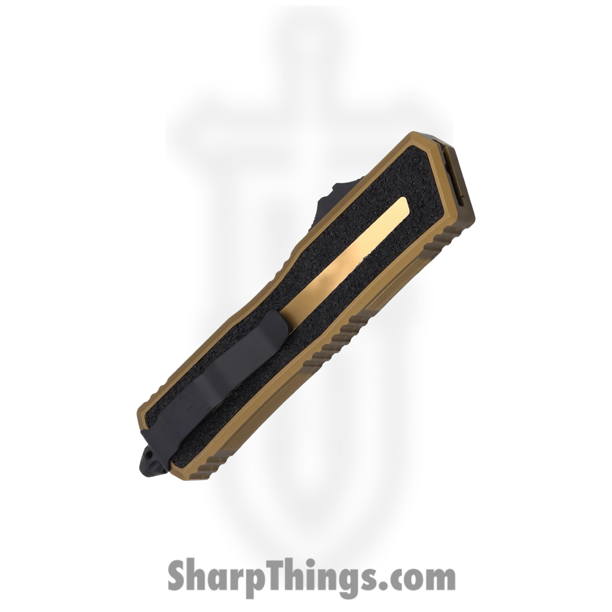 Microtech - 1278-1TA - Scarab II Gen III - OTF Auto - M390 Coated Drop Point - Aluminum with Traction Tape Inserts - Tan - Image 4