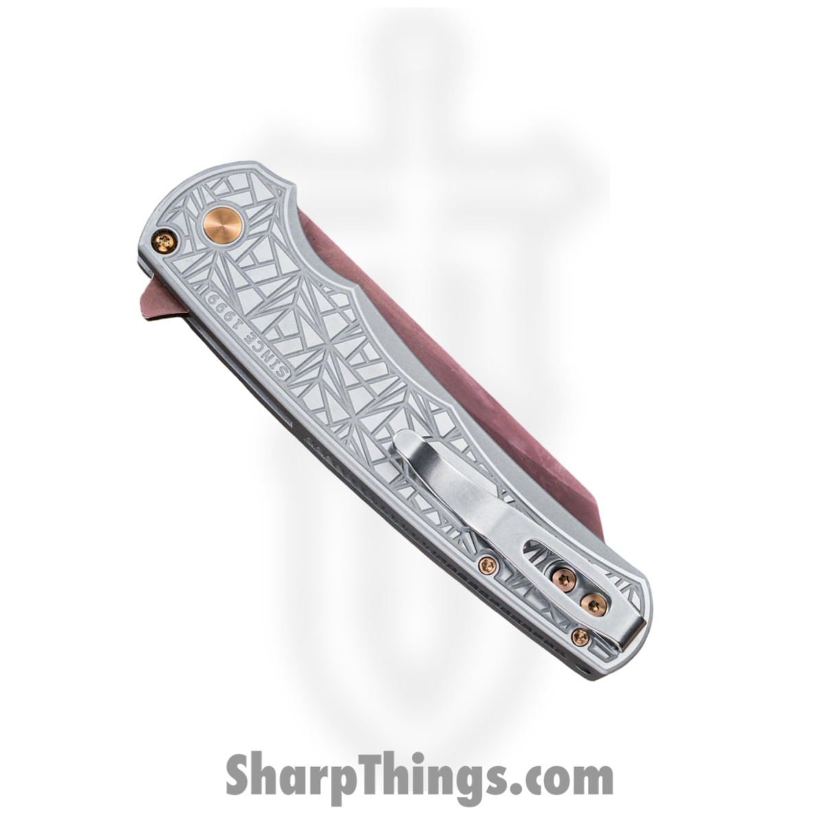 ProTech - 2026.Malibu.Custom.003 - Malibu - Folding Knife - CPM MagnaCut Copper Rose Reverse Tanto - "Nexus" 17-4 Steel - Satin/Tumbled - Image 4
