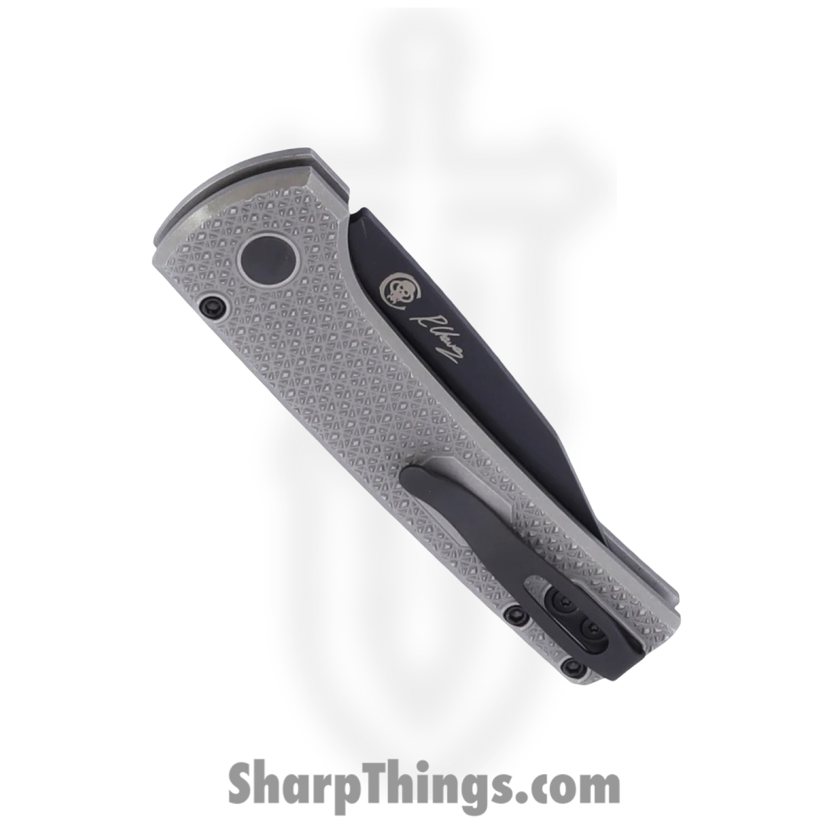ProTech - 2026.Scapegoat.Custom.002 - Scapegoat - Automatic Knife - MagnaMax Coated Clip Point - "Carbide" 17-4 Steel - Stonewash/Blasted - Image 4