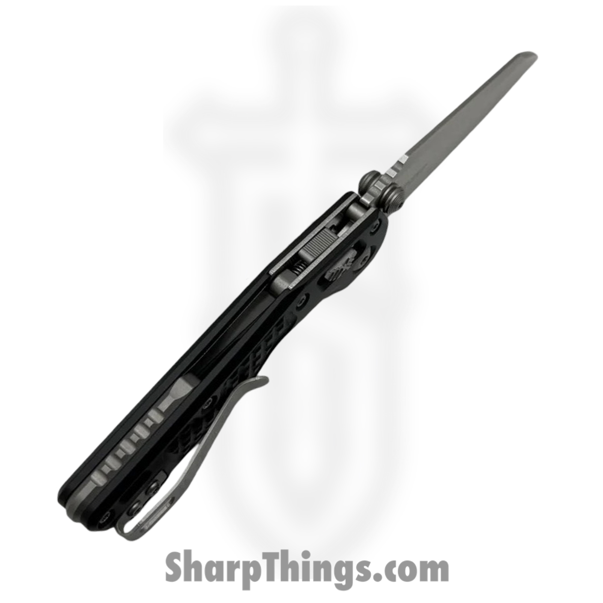 Microtech - 210M-10FR - MSI Mini - Folding Knife - M390MK Stonewash Sheepsfoot - Frag Aluminum - Black - Image 5
