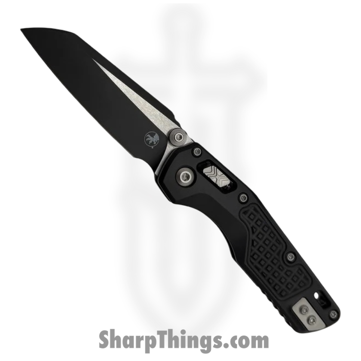 Microtech - 210M-1FR - MSI Mini - Folding Knife - M390MK Coated Sheepsfoot - Frag Aluminum - Black