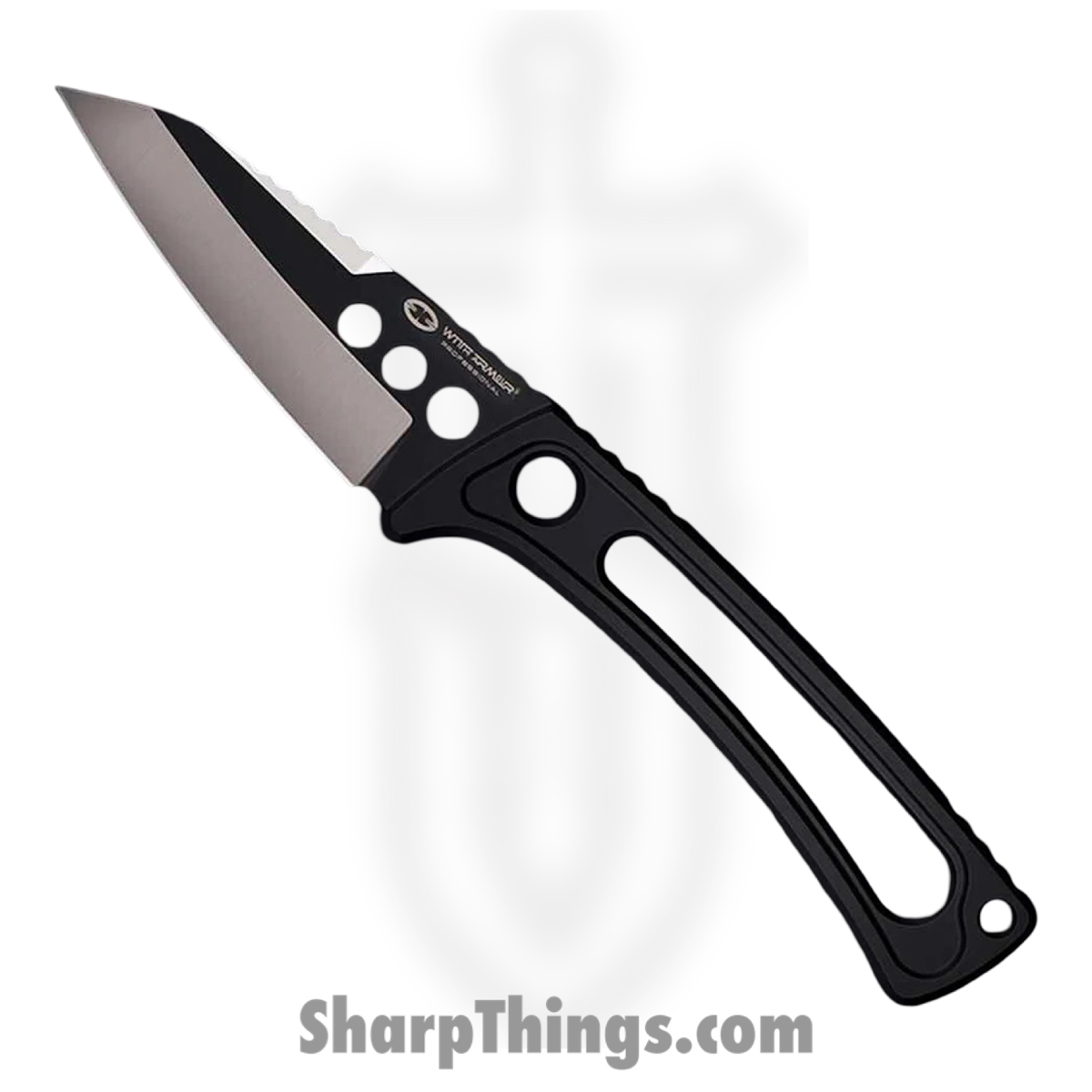 WithArmour - 23FYE150-70BKG - Cobra - Fixed Blade Knife - VG-10 Two Tone Reverse Tanto - VG-10 - Black Silver
