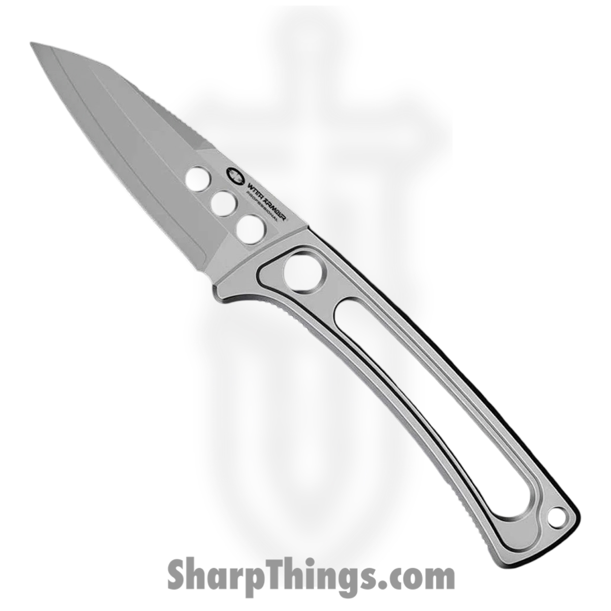 WithArmour - 23FYE150-70SL - Cobra - Fixed Blade Knife - WASTEEL Satin Reverse Tanto - WASTEEL - Silver