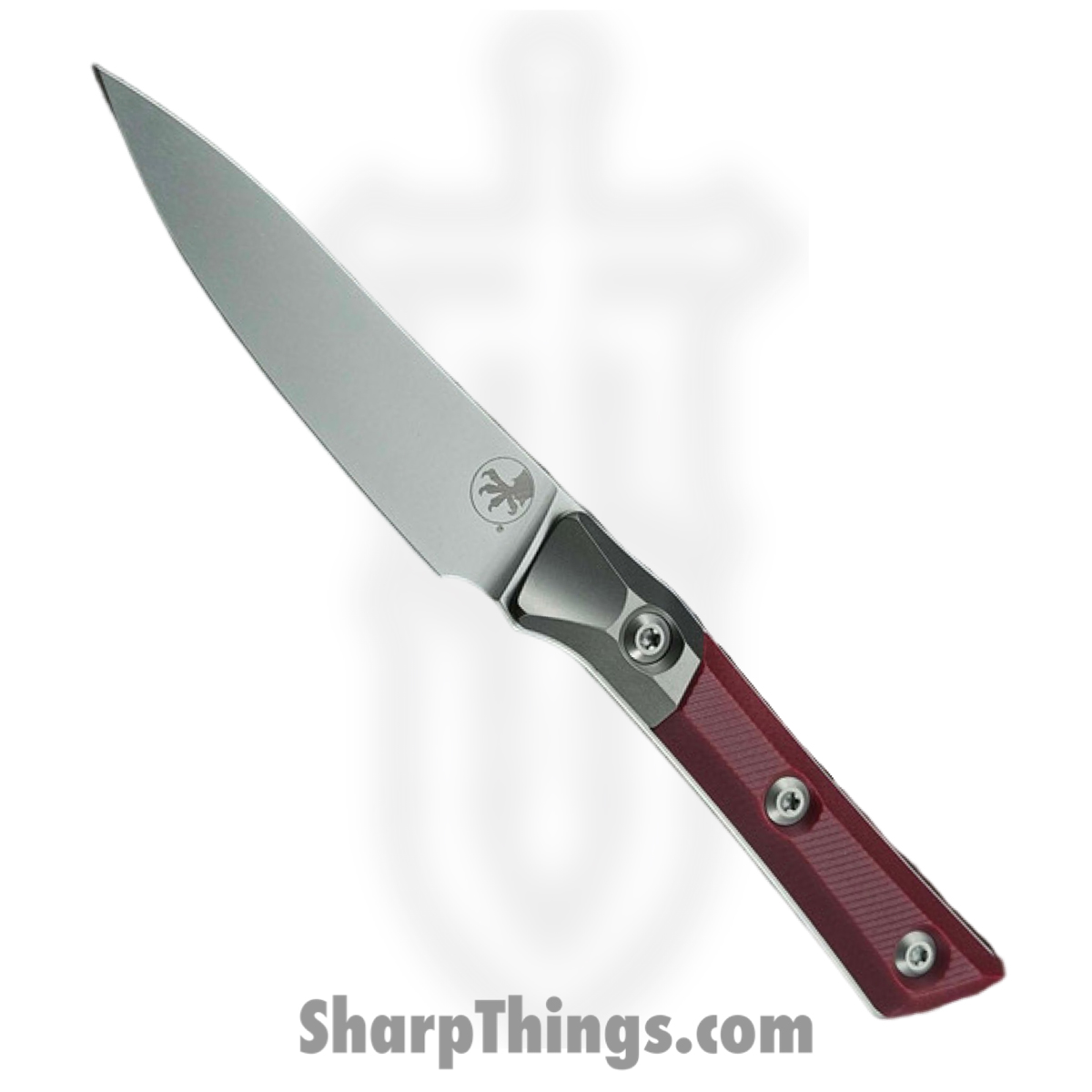 Microtech - 3500B-10MR - 3.5" Paring Knife - Fixed Blade Knife - M390MK Stonewash Paring - G10 - Merlot