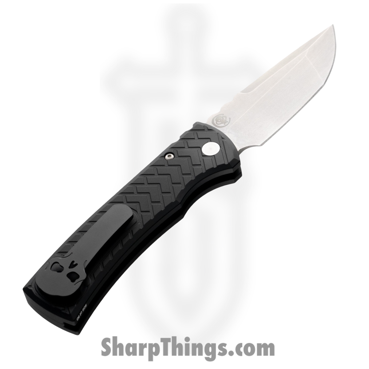 ProTech - BST26.Redencion.1 - Redencion - Automatic Knife - S35VN Stonewash Tanto - "Tread" Aluminum - Black - Image 2