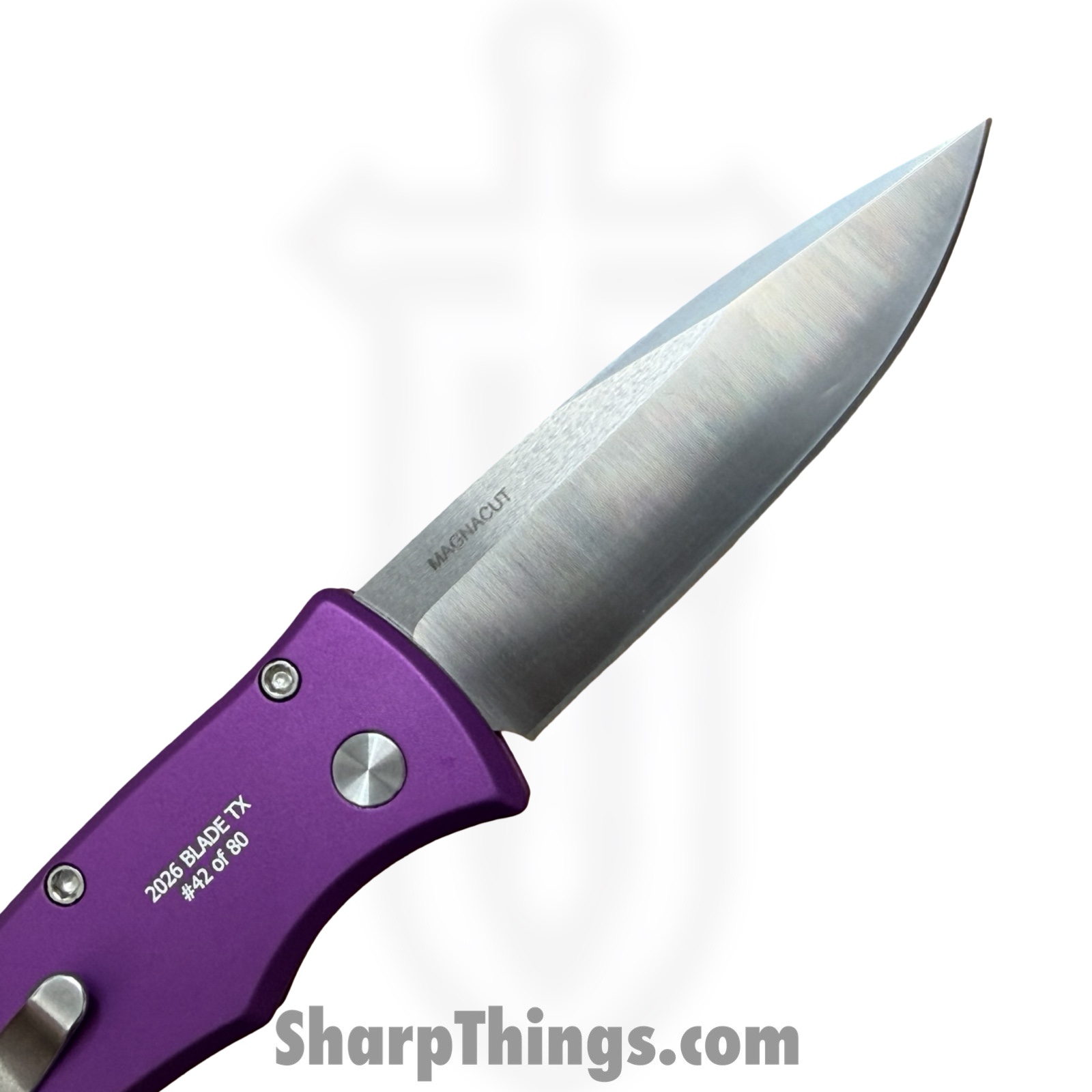 ProTech - BST26.Duke.1 - Duke 2 - Automatic Knife - CPM MagnaCut Satin Drop Point - 6061 Aluminum - Purple - Image 8