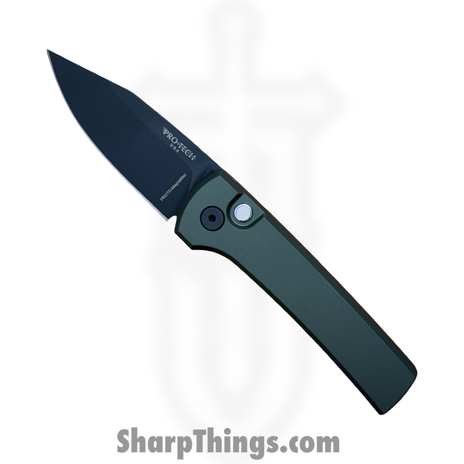ProTech - BST26.Scapegoat.1 - Scapegoat - Automatic Knife - MagnaMax Coated Clip Point - Aluminum - Green