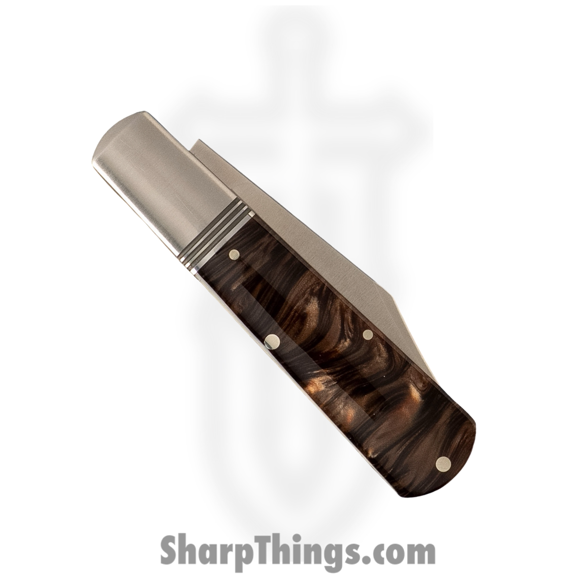 Jack Wolf Knives - GW-BAR-02-KIR-GODDESS - Gateway Barlow - Folding Knife - 14C28N Satin Clip Point - Kirinite Goddess - Black Copper - Image 4