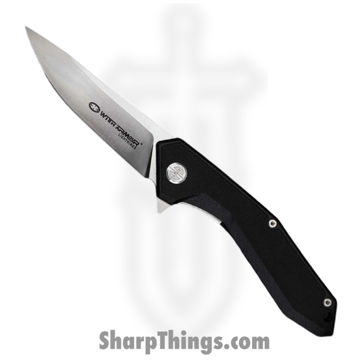 WithArmour - WA-082BKG - Gent - Folding Knife - D2 Satin Drop Point - G10 - Black