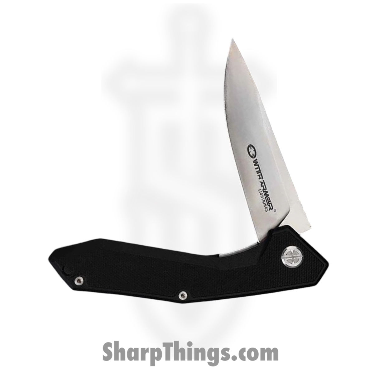 WithArmour - WA-082BKG - Gent - Folding Knife - D2 Satin Drop Point - G10 - Black - Image 3