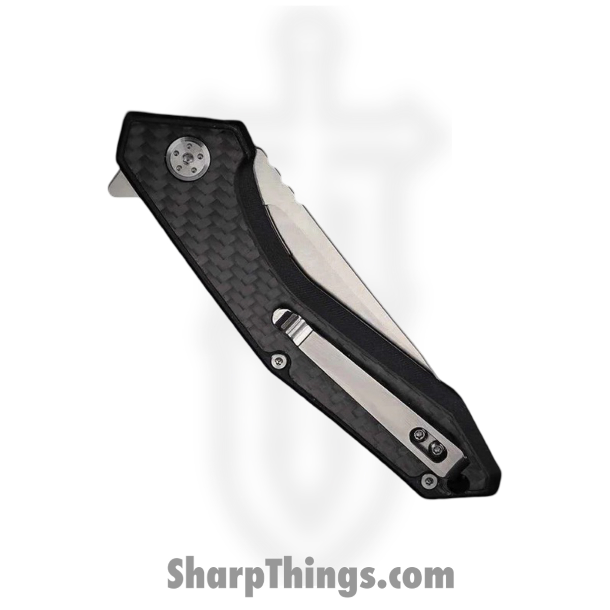 WithArmour - WA-082CFG - Gent - Folding Knife - D2 Satin Drop Point - G10 CF - Black - Image 4