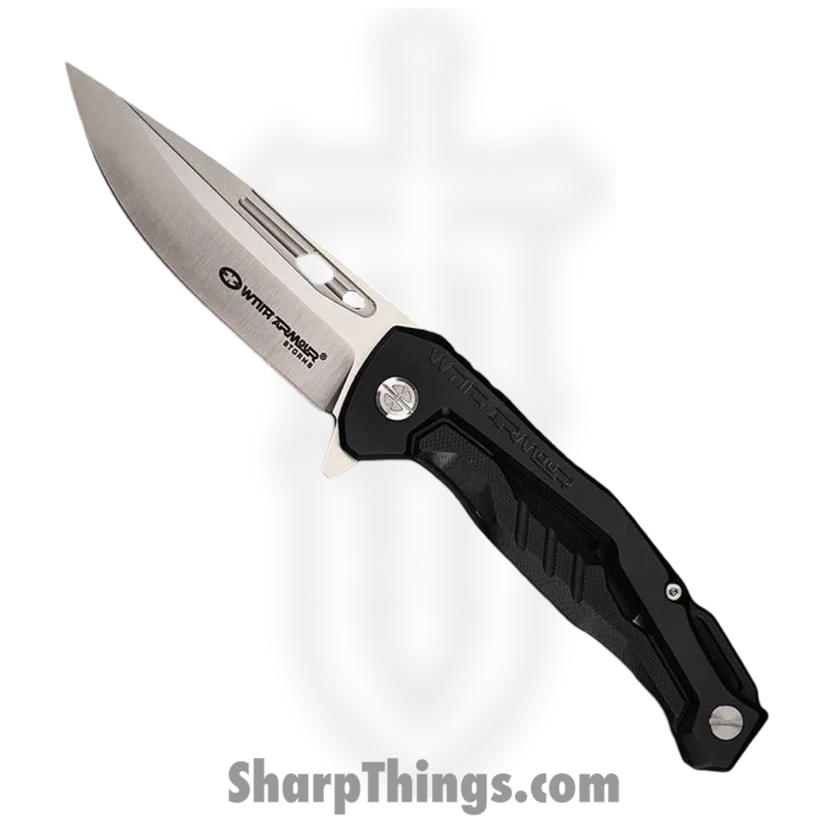 WithArmour - WA-085BK - Thor - Folding Knife - D2 Satin Spear Point - Aluminum G10 - Black