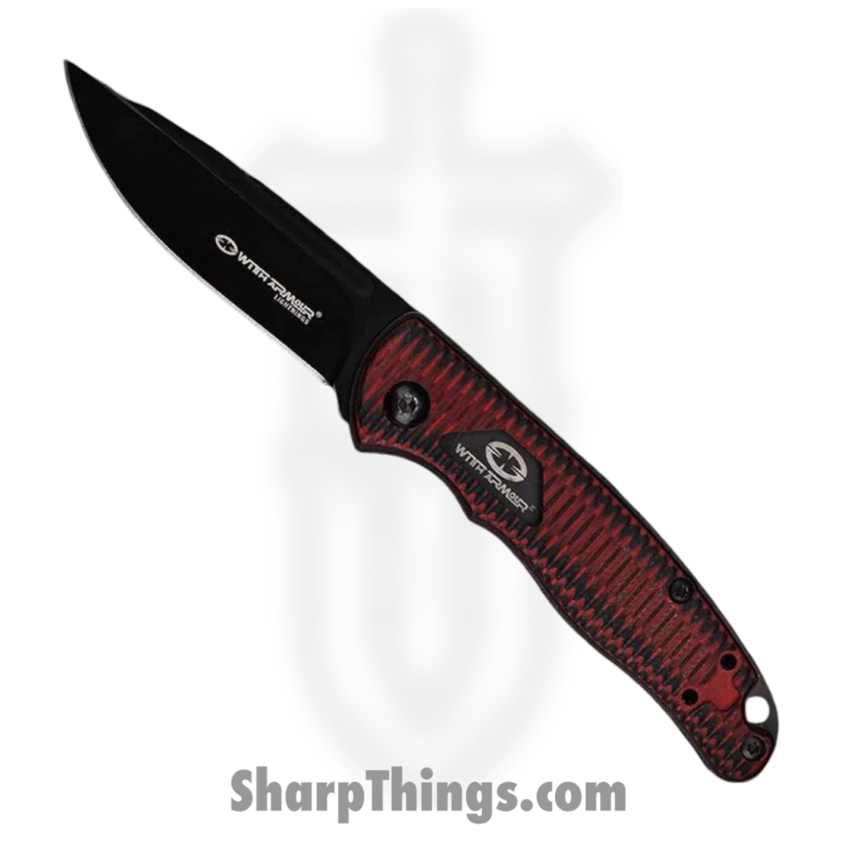 WithArmour - WA-095RG - Coral - Folding Knife - D2 Coated Drop Point - G10 - Red Black