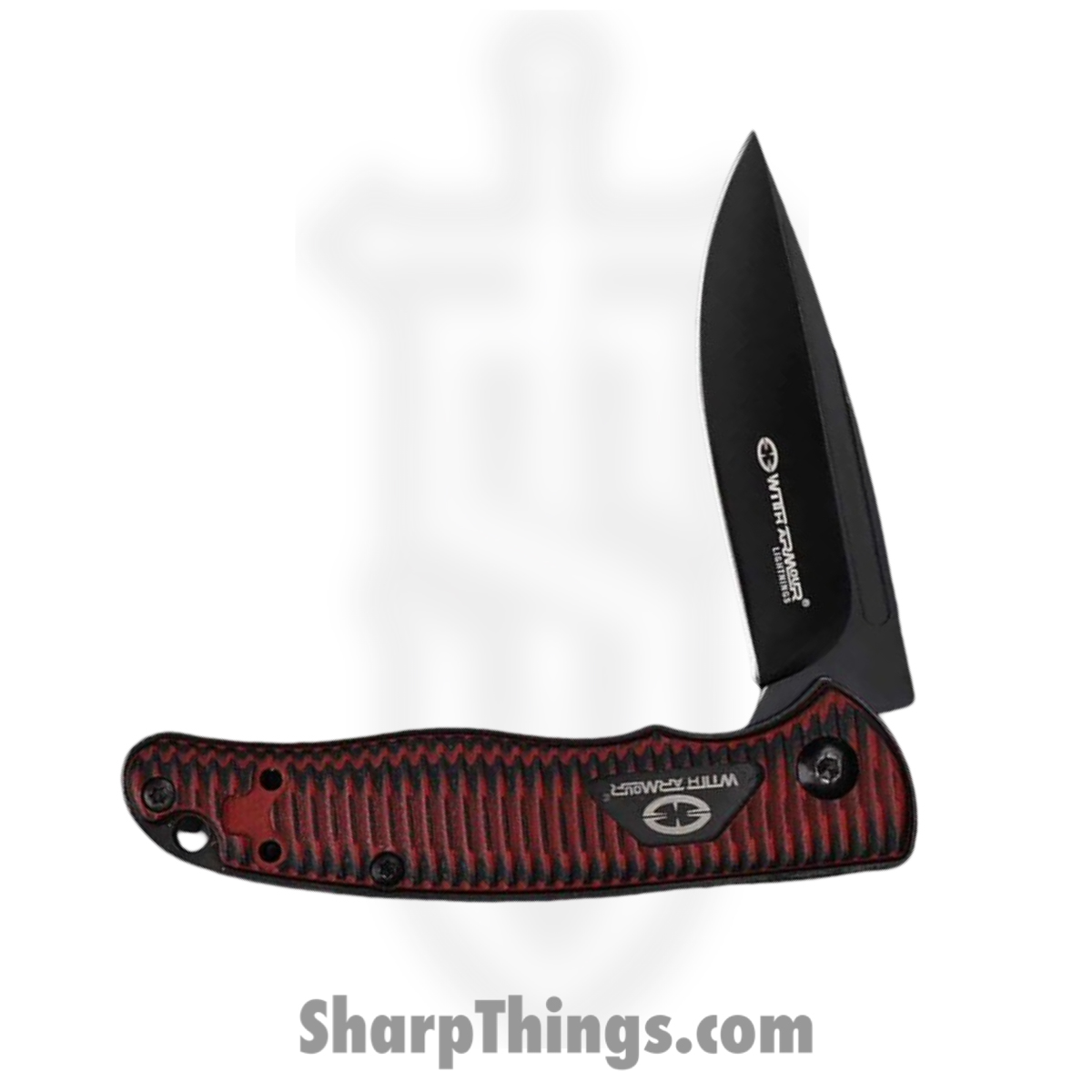 WithArmour - WA-095RG - Coral - Folding Knife - D2 Coated Drop Point - G10 - Red Black - Image 3