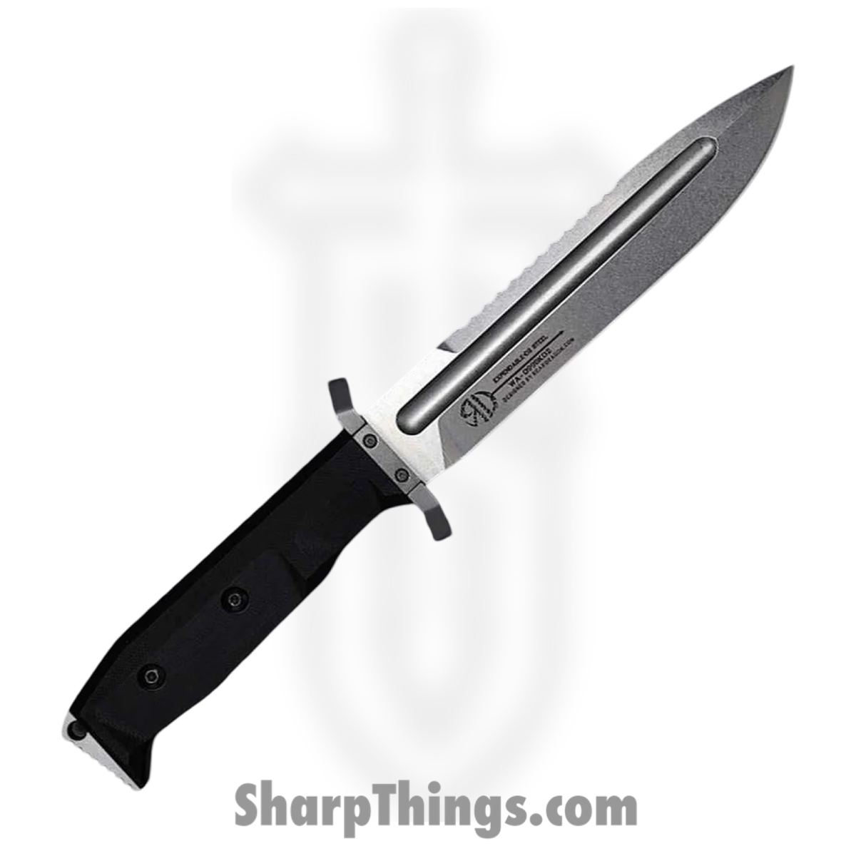 WithArmour - WA-099BKD2 - Expendable - Fixed Blade Knife - D2 Stonewash Spear Point - Micarta G10 - Black Red - Image 2