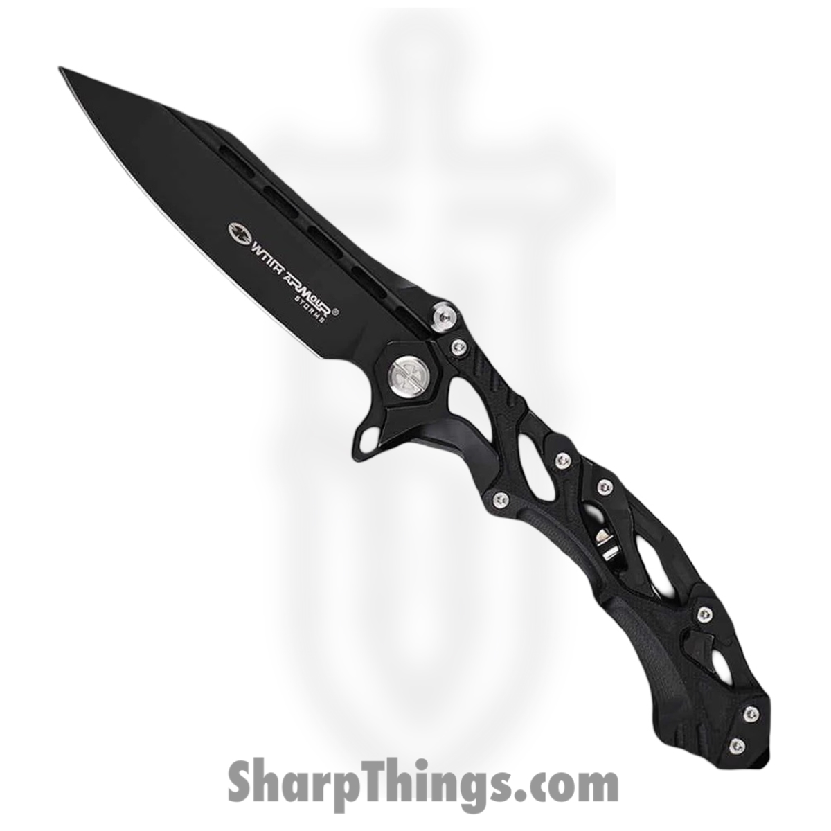 WithArmour - WA-102BK - Alien - Folding Knife - D2 Coated Reverse Tanto - 420J2 G10 - Black