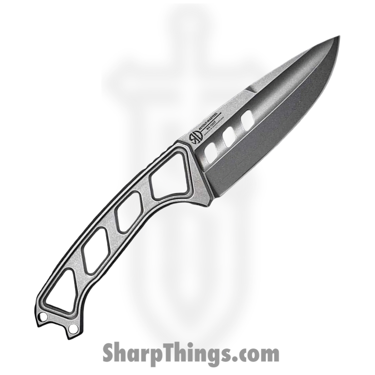 WithArmour - WA-105ST - Stout - Fixed Blade Knife - WASTEEL Stonewash Clip Point - WASTEEL - Silver - Image 2