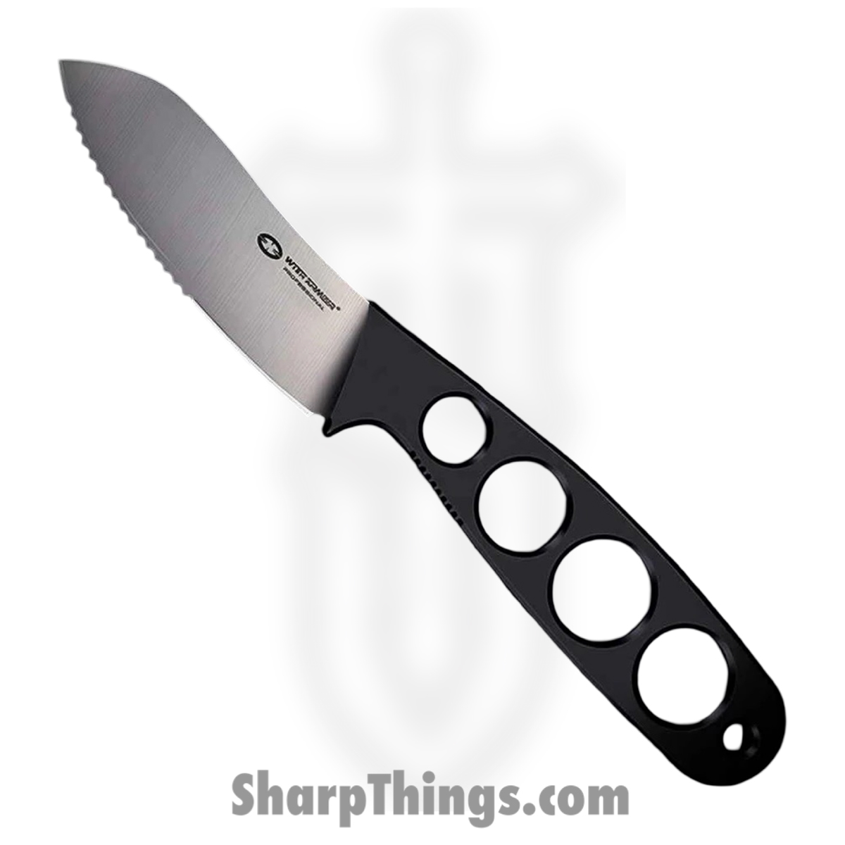 WithArmour - WA079-65BKS - NakedMuk - Fixed Blade Knife - AUS-8 Satin Nessmuk P/S - AUS-8 - Black Silver