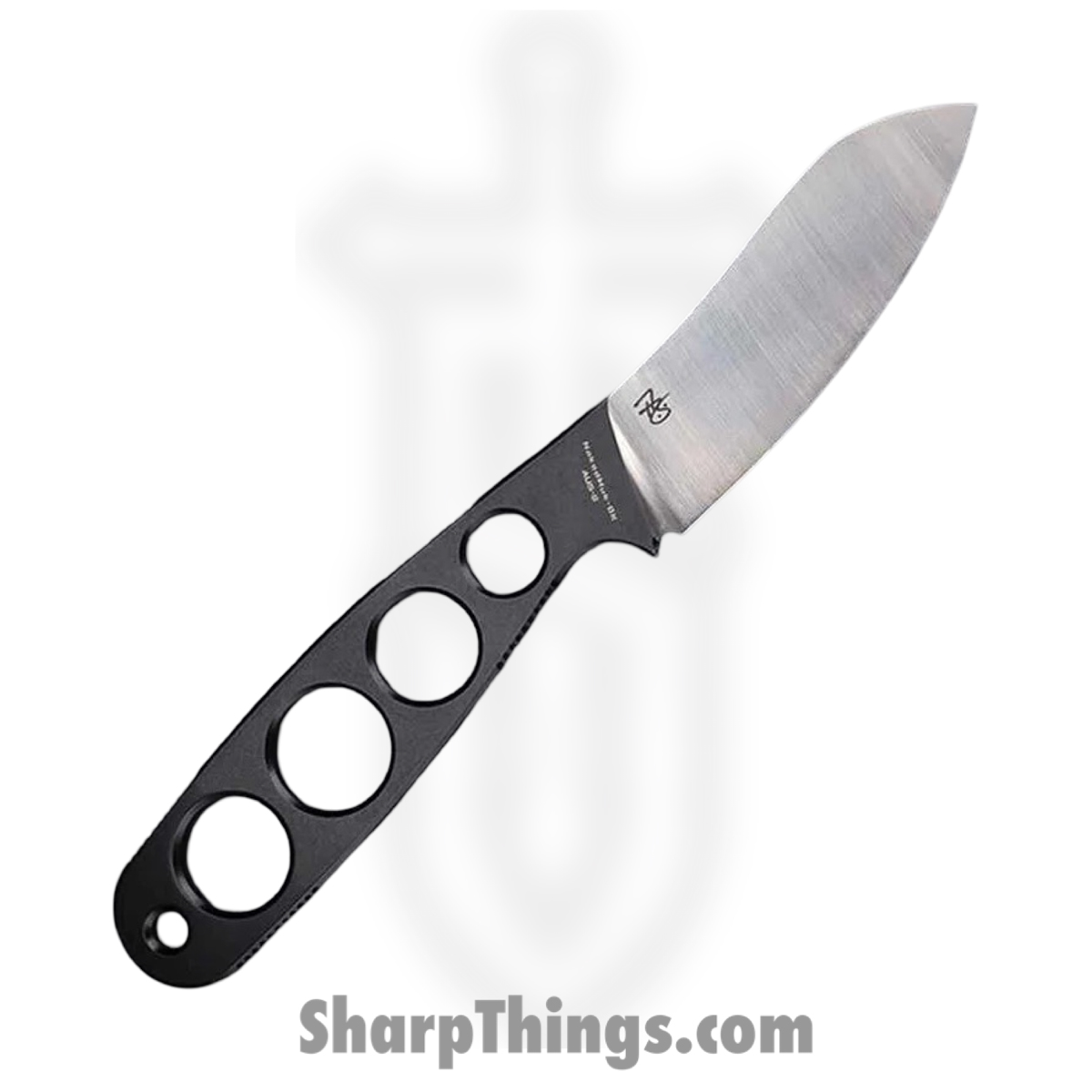 WithArmour - WA079-65BK - NakedMuk - Fixed Blade Knife - AUS-8 Satin Nessmuk - AUS-8 - Black Silver - Image 2