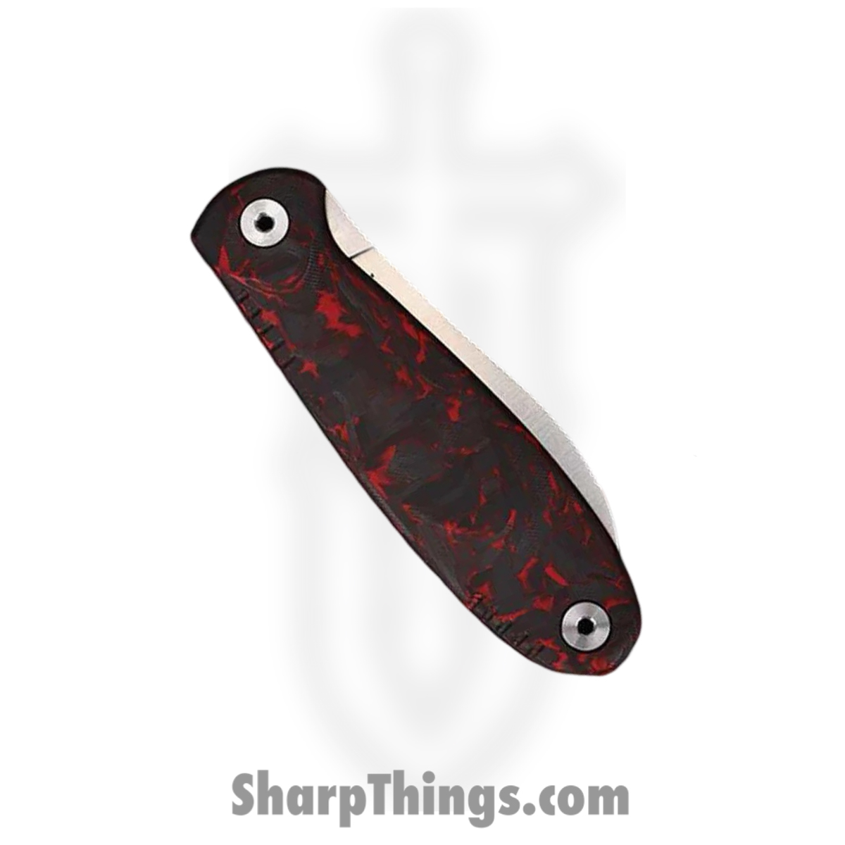 WithArmour - WA079F-40CFBR - FoldMuk2F - Folding Knife - VG-10 Satin Nessmuk - Shredded CF - Black Red - Image 3